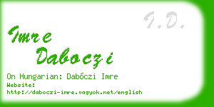 imre daboczi business card